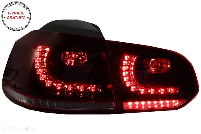 Stopuri FULL LED VW Golf 6 VI (2008-2013) R20 Design Semnal Secvential Dinamic- livrare gratuita - 13