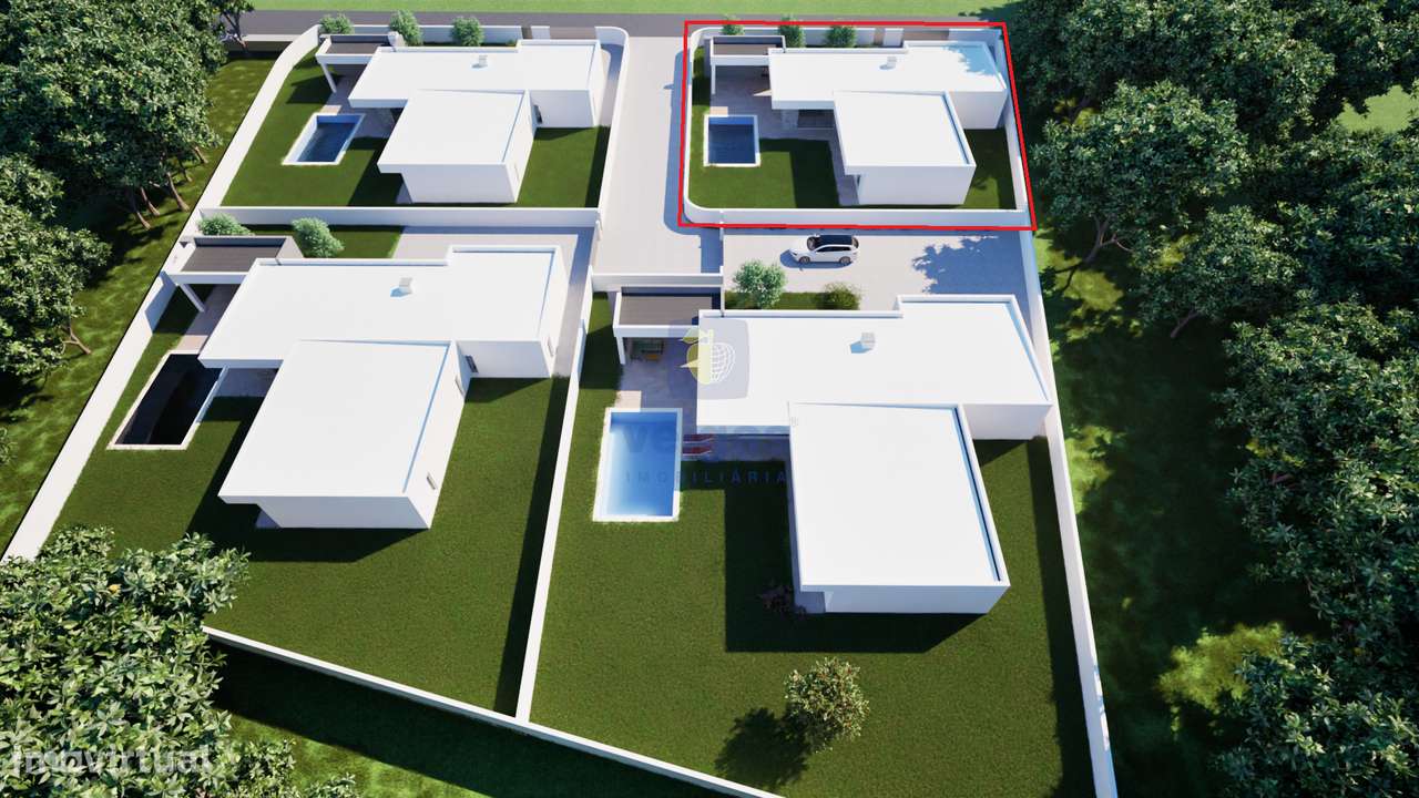 Moradia T3 térrea isolada nova com piscina em Pataias, a 10 km da Naza-6