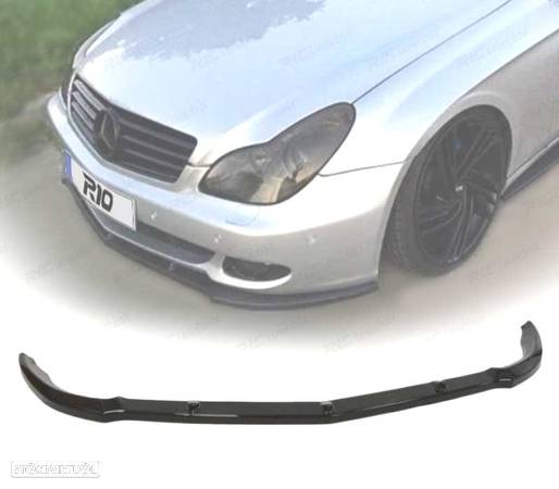 SPOILER LIP FRONTAL PARA MERCEDES CLS W219 PRETO - 1