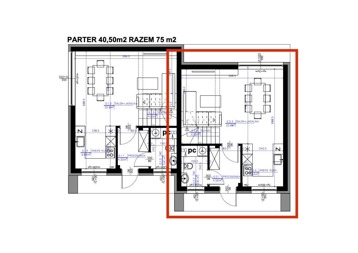 REZERWACJA - Krzyszkowo - Dom 75m2 z pompą ciepła - Pełny obrazek: 4/6