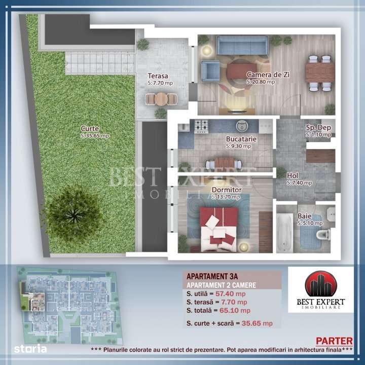 2 Camere cu Gradina Direct Dezvoltator - Imagine principală: 4/6