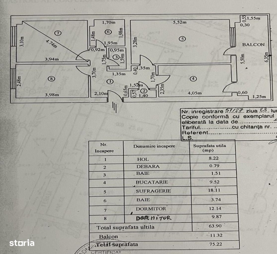 Apartament 3 camere STRADA BABADAG