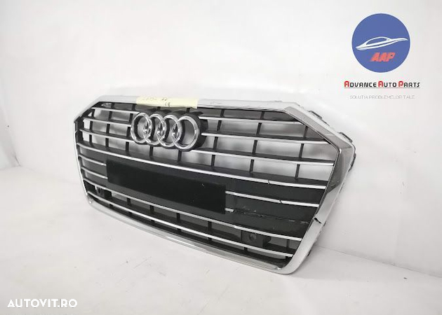 Grila Centrala Radiator originala cu senzori Audi A6 C8 2018 2019 2020 4k0853651B - 3