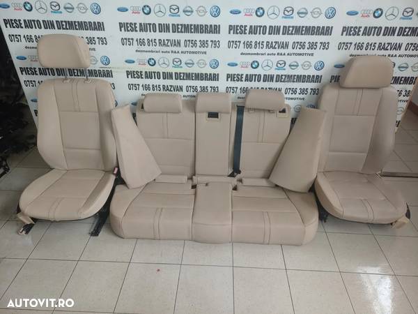 Interior Complet Scaune Bancheta Piele Crem Bmw X3 E83 Volan Stanga Europa - Dezmembrari Arad - 7