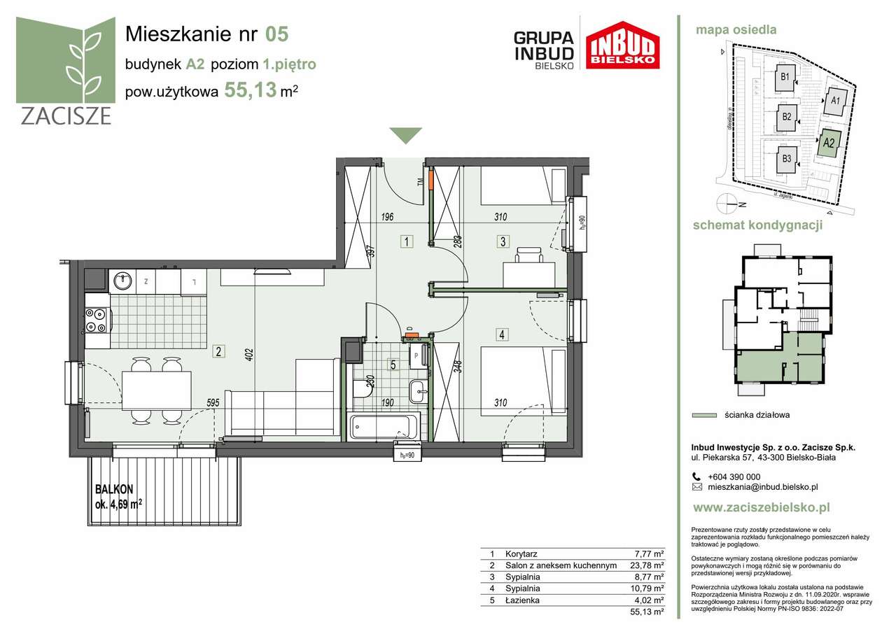 Apartamenty Zacisze | mieszkanie 3-pok. | A2.5 - Pełny obrazek: 2/7