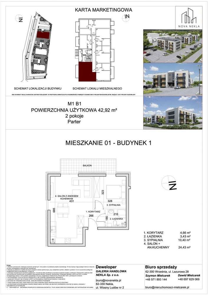 Nova Nekla - Jasne, Przestronne 2 Pokoje w Centrum-4