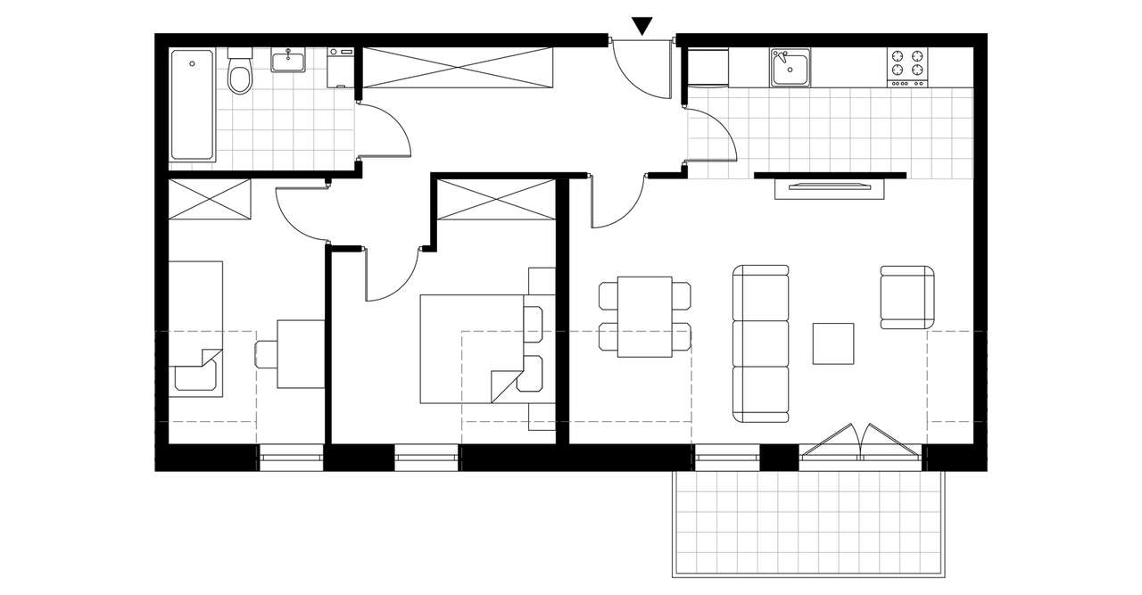 3-pokojowe mieszkanie 68m2 + balkon - Pełny obrazek: 4/8