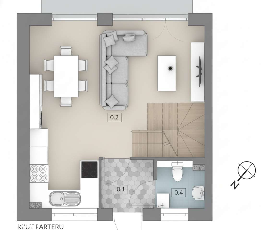 Skrajny seg.| 4pok 60m2| Ogród 200m2 zachód| 2 m. post.| Pod Poznaniem - Pełny obrazek: 5/13
