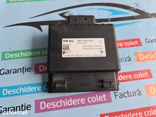 Calculator modul tensiune baterie Audi A4 8k B8 A5 8w cod 8k0959663 - 1
