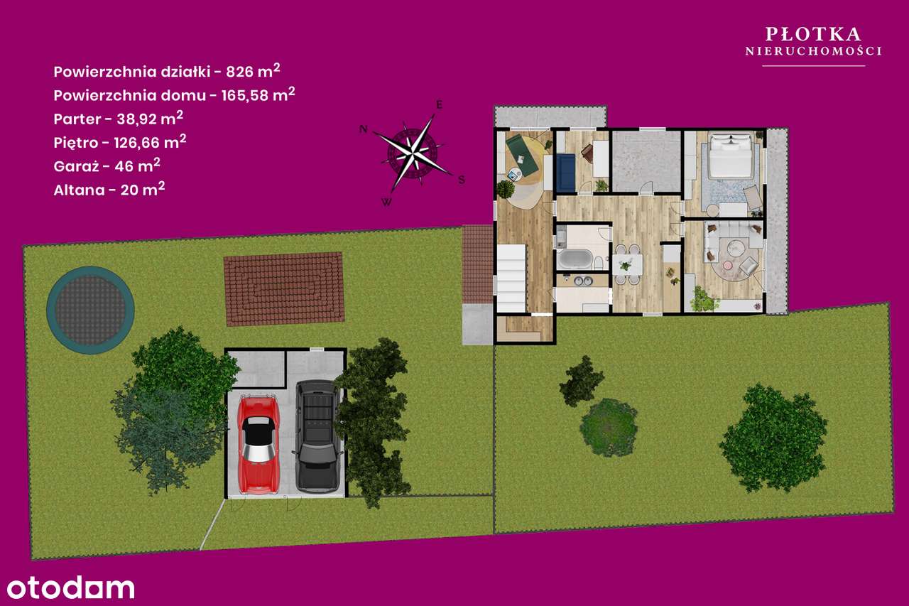 Pół domu, 6 pokoi z ogrodem w Kiekrzu, osobny garaż 3,5km do jeziora-19