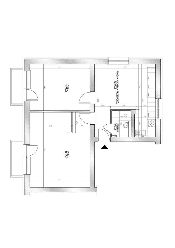 *3pok.*po remoncie*63,3m2*Stare Miasto*Kolejowa*media miejsk*2 balkony-19