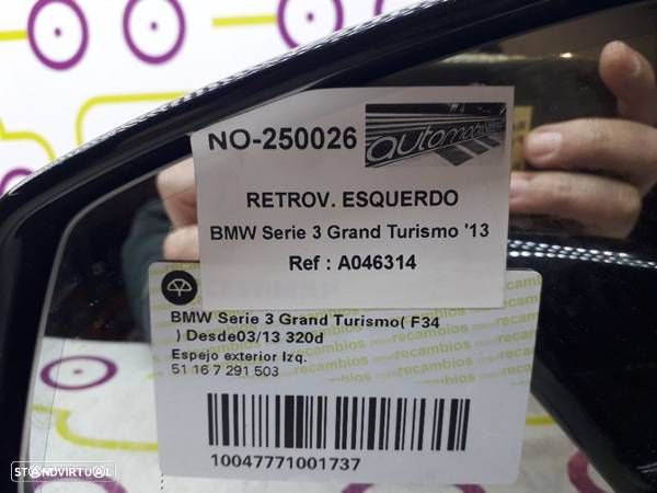 Retrovisor Esquerdo BMW Serie 3 2.0 116Cv de 2012 - Ref: A046314 - NO250026 - 3