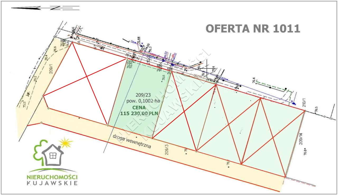 OSTATNIA Działka 1002m2 pod zabudowę, Głogowo - Pełny obrazek: 5/9