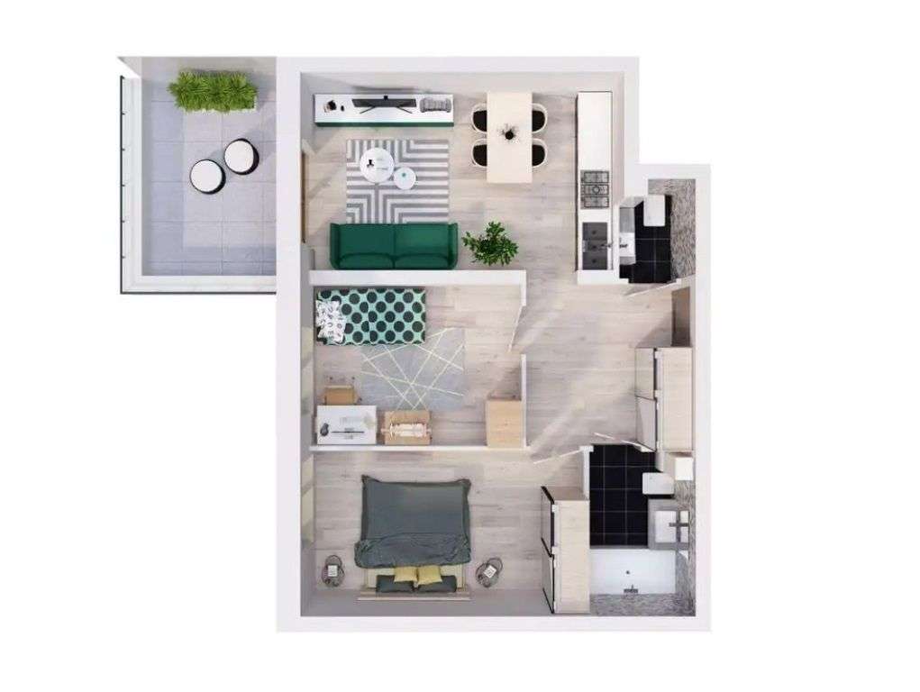 3 pokoje|garaż podziemny|Lubelska - Pełny obrazek: 4/5