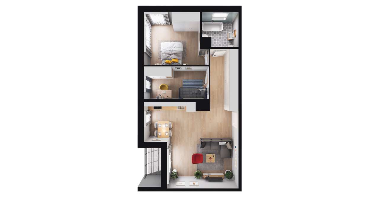 Dzielnica Trust | mieszkanie 3-pok. | B2.24 - Pełny obrazek: 4/10