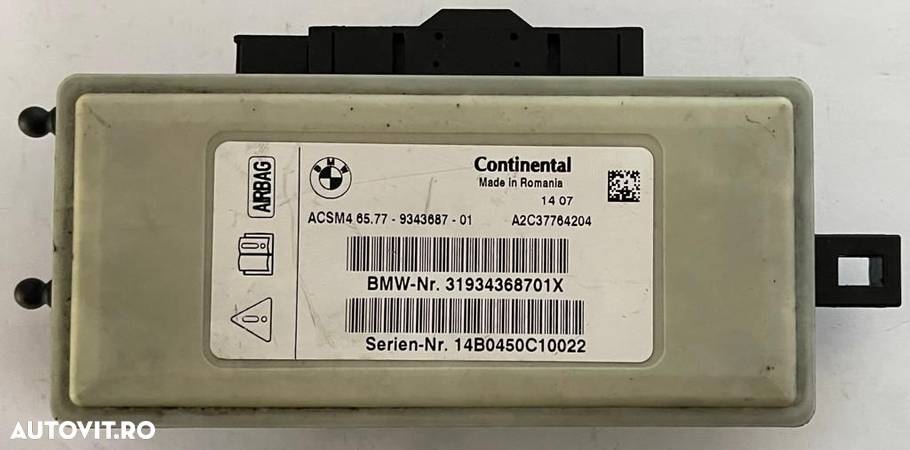 Modul control Airbag BMW F10 F01 F22 F30 6837359 9350003 9343687 - 7