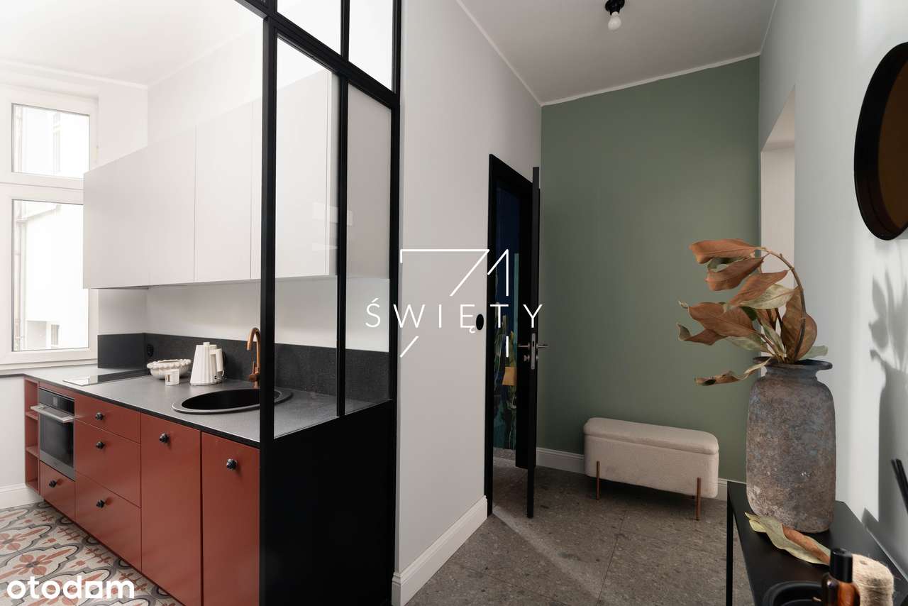 Designerskie 2 pokoje w kamienicy | Górna Wilda | Drewniana podłoga-11