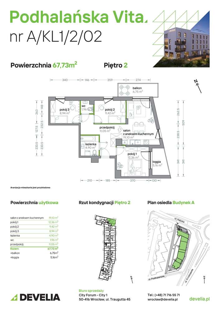 4-pokojowe mieszkanie 67m2 + balkon Bez Prowizji - Pełny obrazek: 2/6