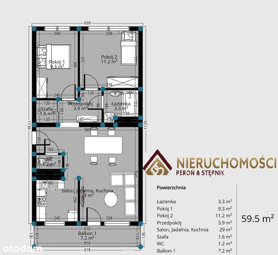 Przestronne 3 pokoje z dużym balkonem – Twoja oaza na 4 piętrze!-10