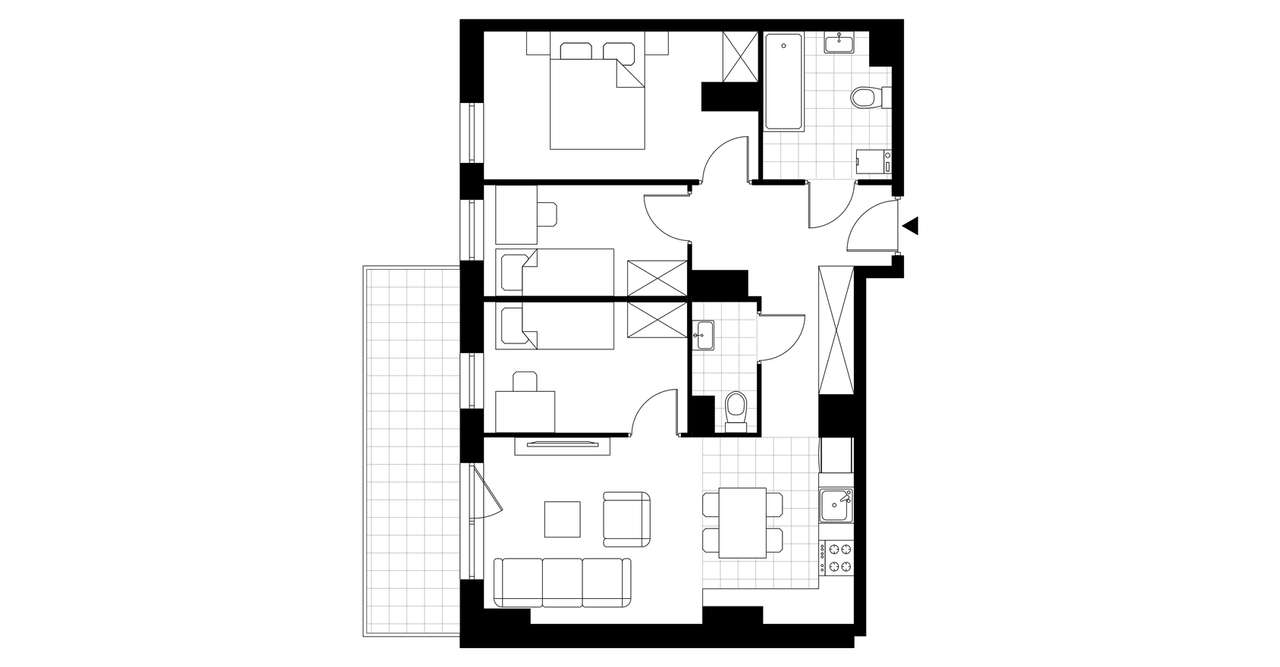 4-pokojowe mieszkanie 59m2 Bez Pośredników - Pełny obrazek: 3/8