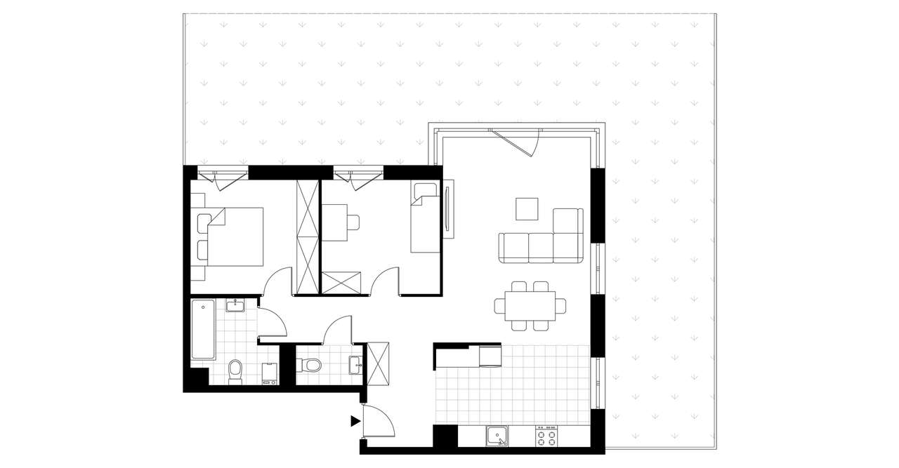 3-pokojowe mieszkanie 76m2 + ogródek Bezpośrednio - Pełny obrazek: 3/8