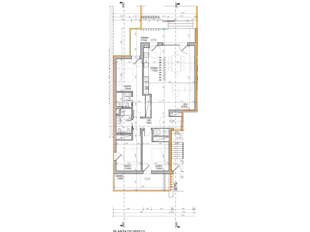 Apartamento T3 - R/C-5