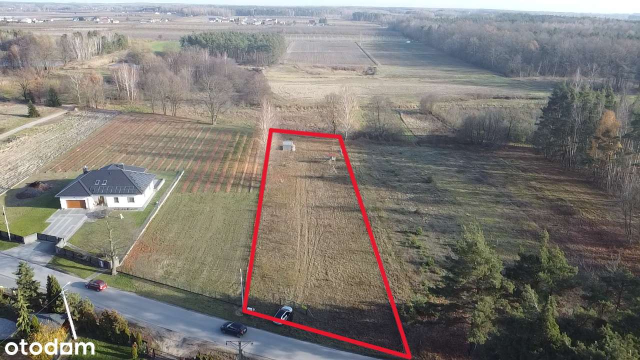 Działka budowlana przy rzece | 3km od PKP Chynów | prąd i woda-1