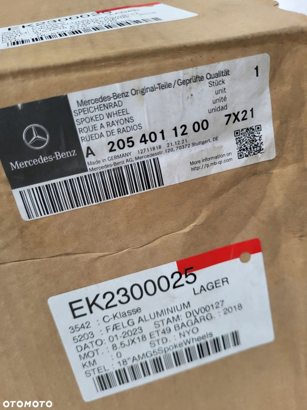 Felga aluminiowa Mercedes-Benz C-Klasa 8.5" x 18" 5x112 ET 49 - 13