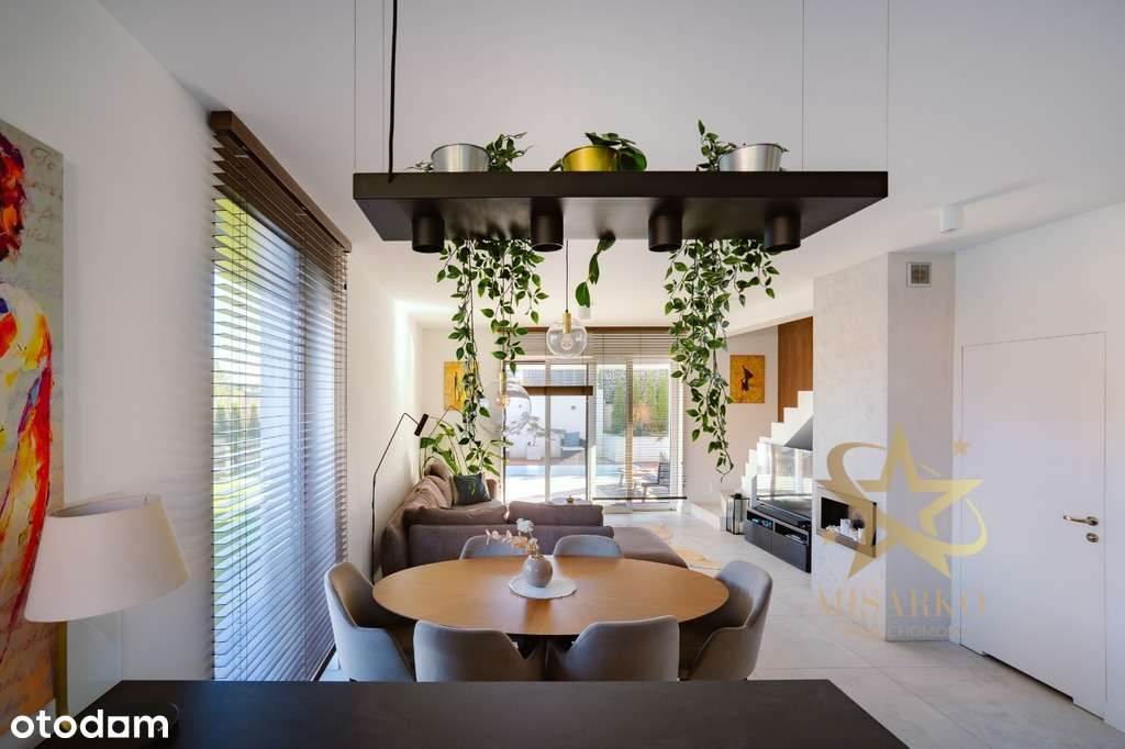 Nowoczesny dom w zabudowie bliźniaczej z basenem-10