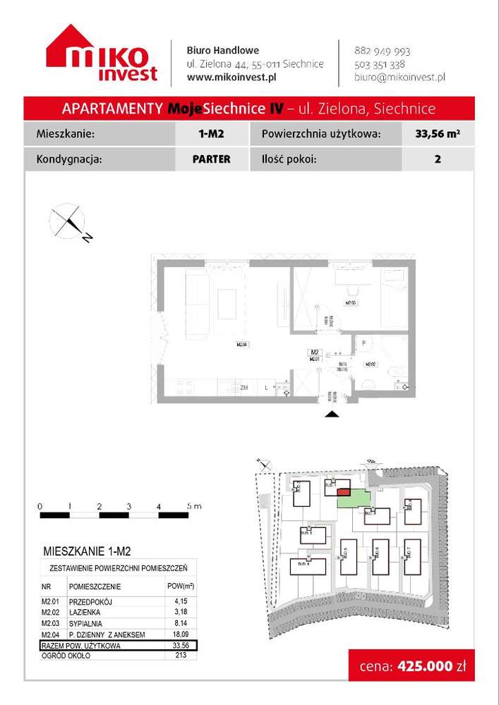 Ogród 213m* 2 pokoje* miejsce postojowe - Pełny obrazek: 4/8