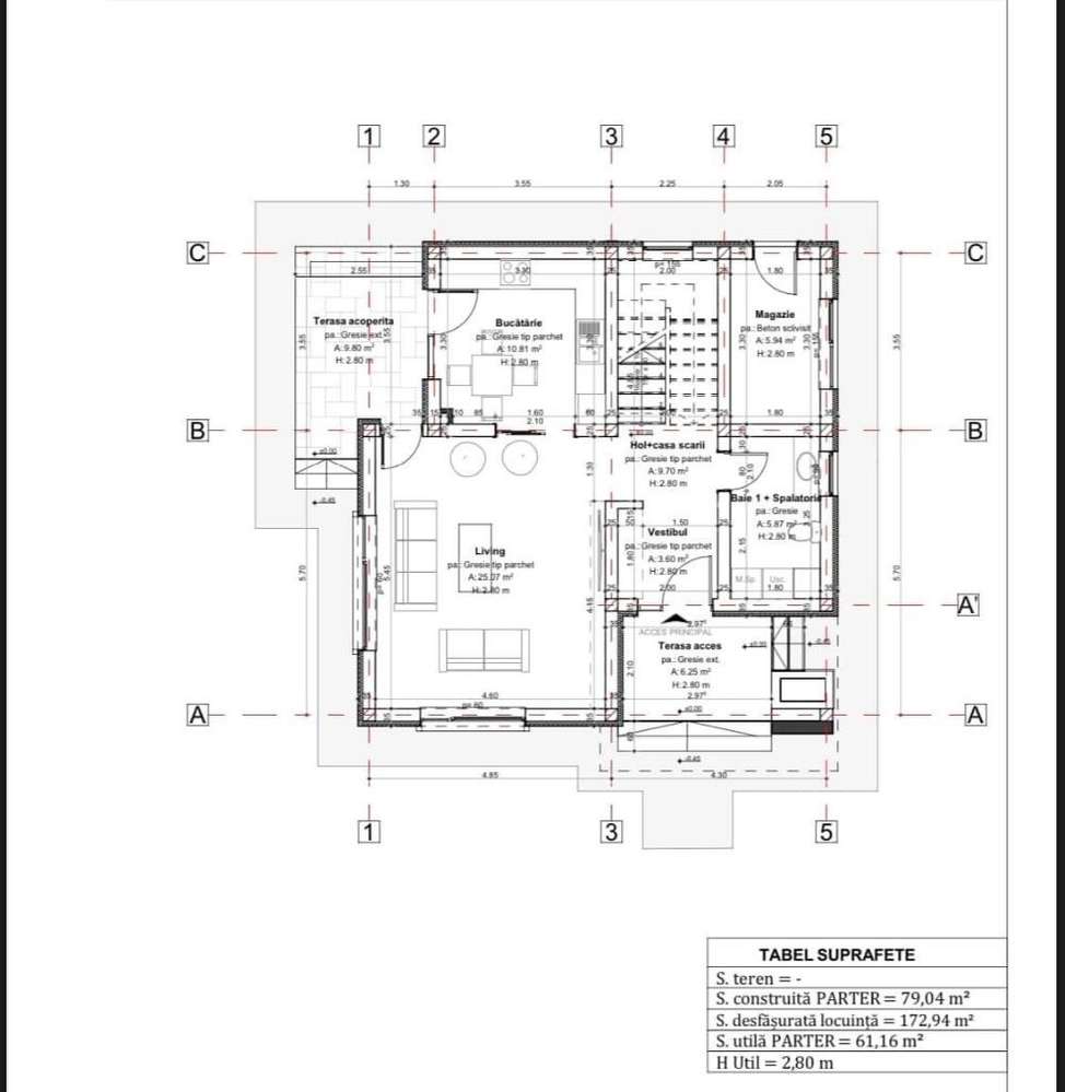 530 mp teren!3 BAI!134 mp utili!MAGAZIE!Dressing!Vila Rediu-Breazu - Imagine principală: 4/5
