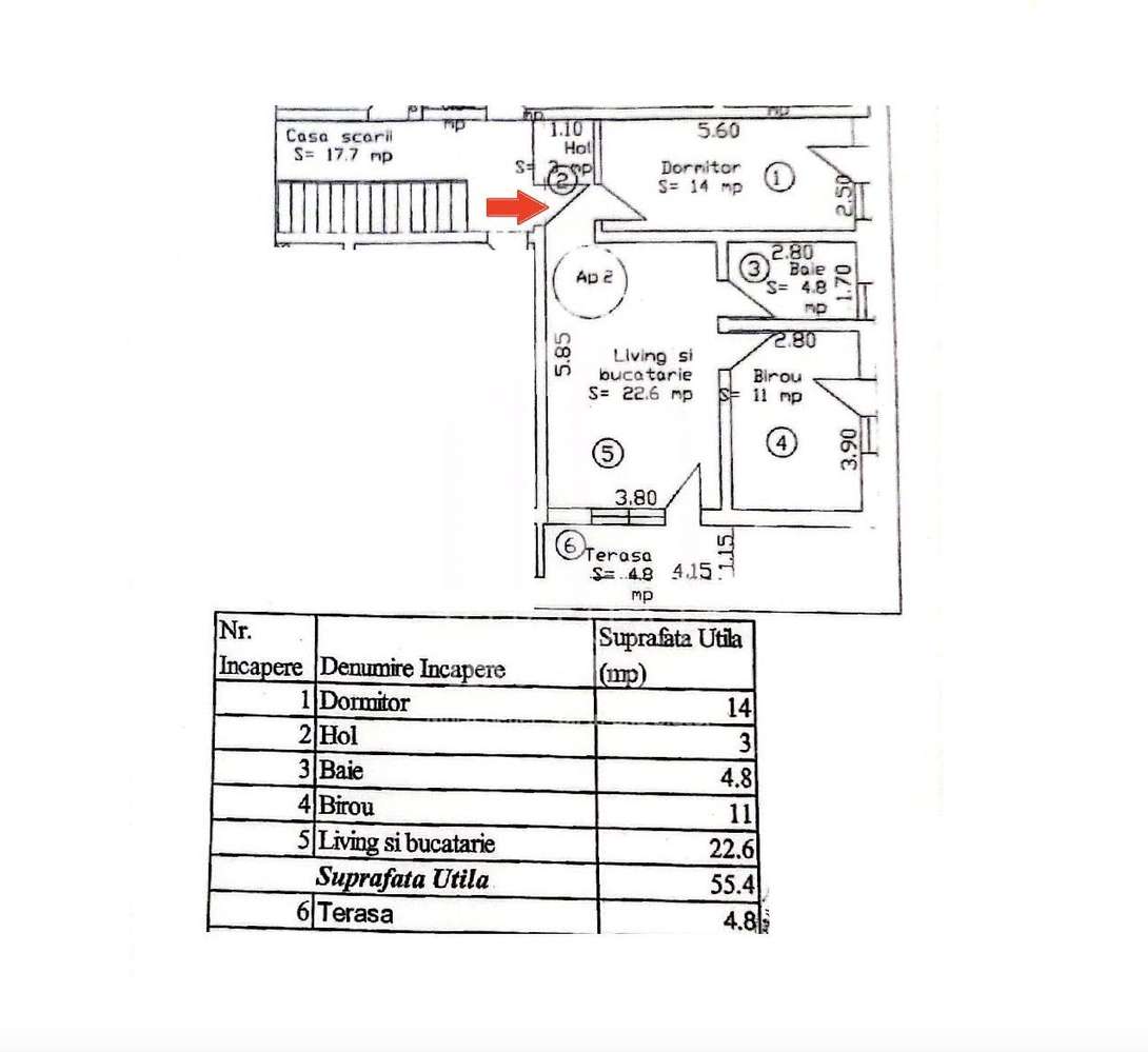 Apartamet cu 3 camere, 55mp utili+gradina 45mp, C. Arhitectilor-14