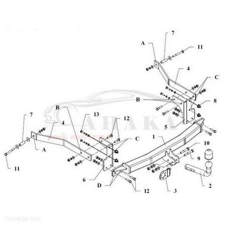 Hak Holowniczy Odkręcany Do Renault Laguna I Grandtour Kombi 1995-2001 - 5