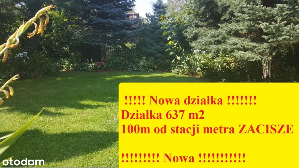 Działka Budowlana 100m od stacji metra Zacisze