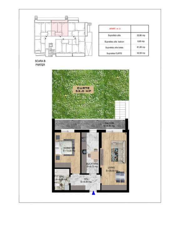2 camere cu curte mare – Titan District - Imagine principală: 1/4