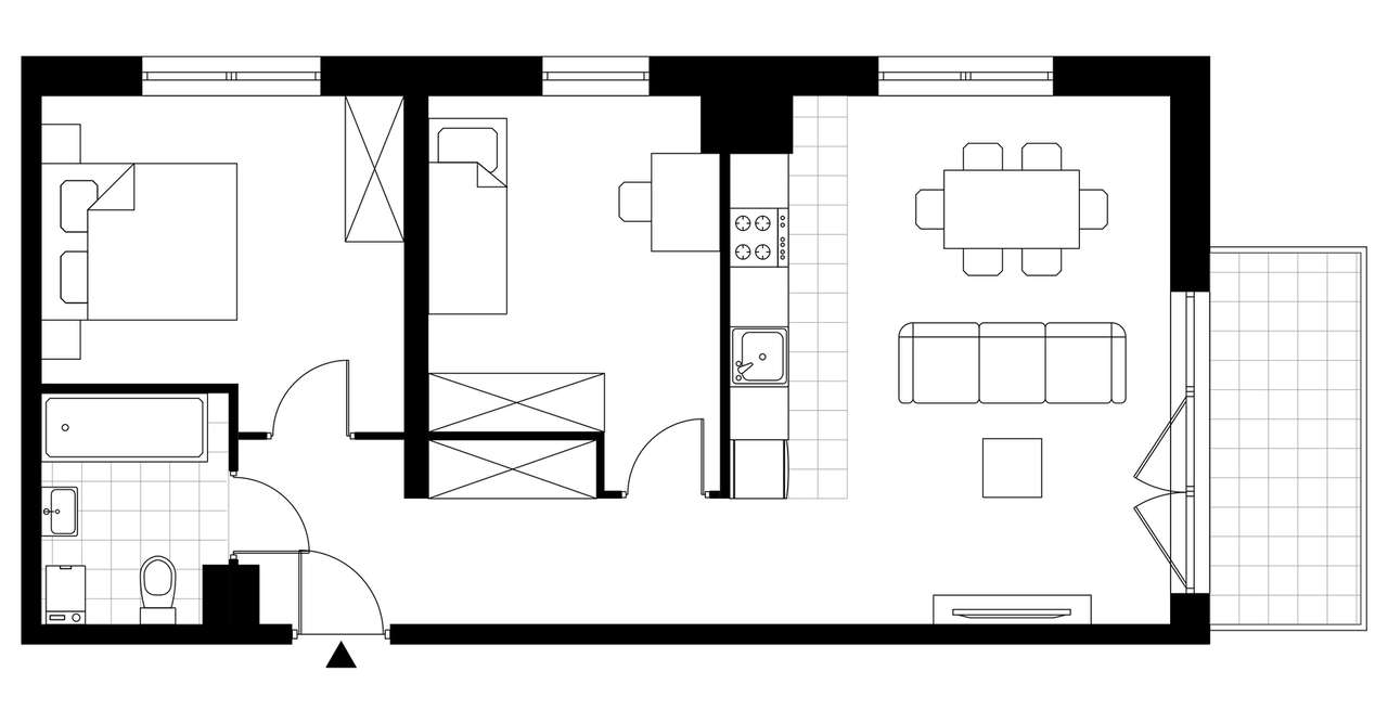 3-pokojowe mieszkanie 59m2 + balkon Bez Prowizji - Pełny obrazek: 3/8