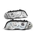 FARÓIS ANGEL EYES CCFL PARA BMW E46 98-01 CROMADO - 1