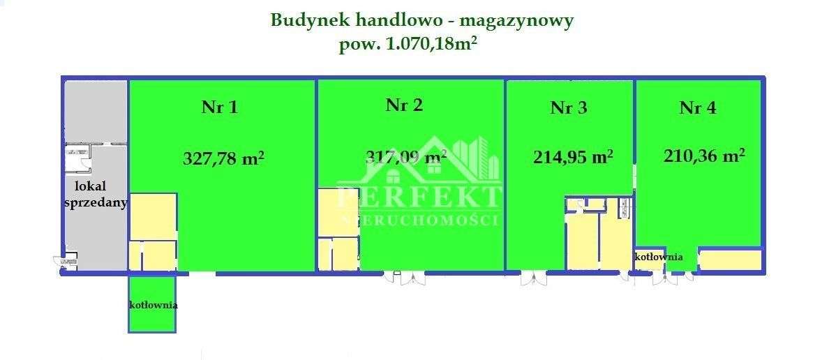 Obiekt handlowo - magazynowy z 4 odrębnymi lokali-1