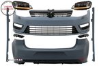 Kit Exterior Complet VW Golf VII 7 (2012-2017) cu Faruri 3D LED DRL Dinamic R-Line- livrare gratuita - 1