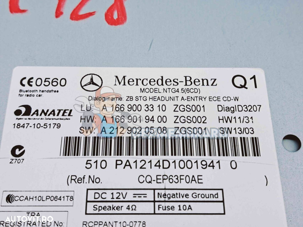 Unitate navigatie Mercedes Clasa ML (W166) [Fabr 2011-2022] A1669019400 - 2