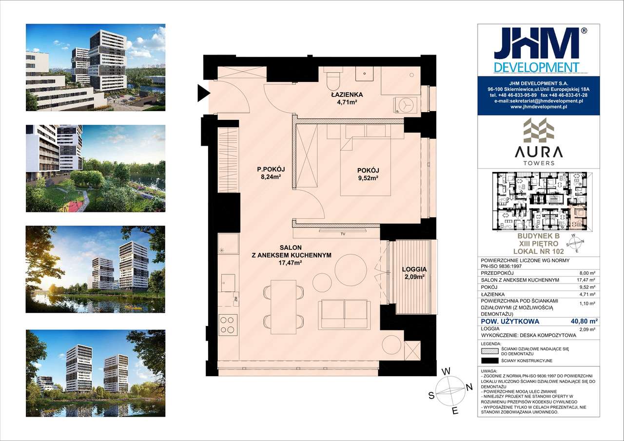 Aura Towers | mieszkanie 2-pok. | B_13.102 - Pełny obrazek: 2/9