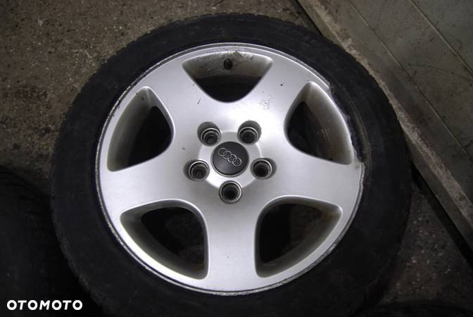 KOŁA FELGI ALUMINIOWE 8D0601025C 5X112 ET45 7J 205/55R16 OPONY ZIMOWE AUDI A6 C5 A4 B6 VW SEAT SKODA - 4