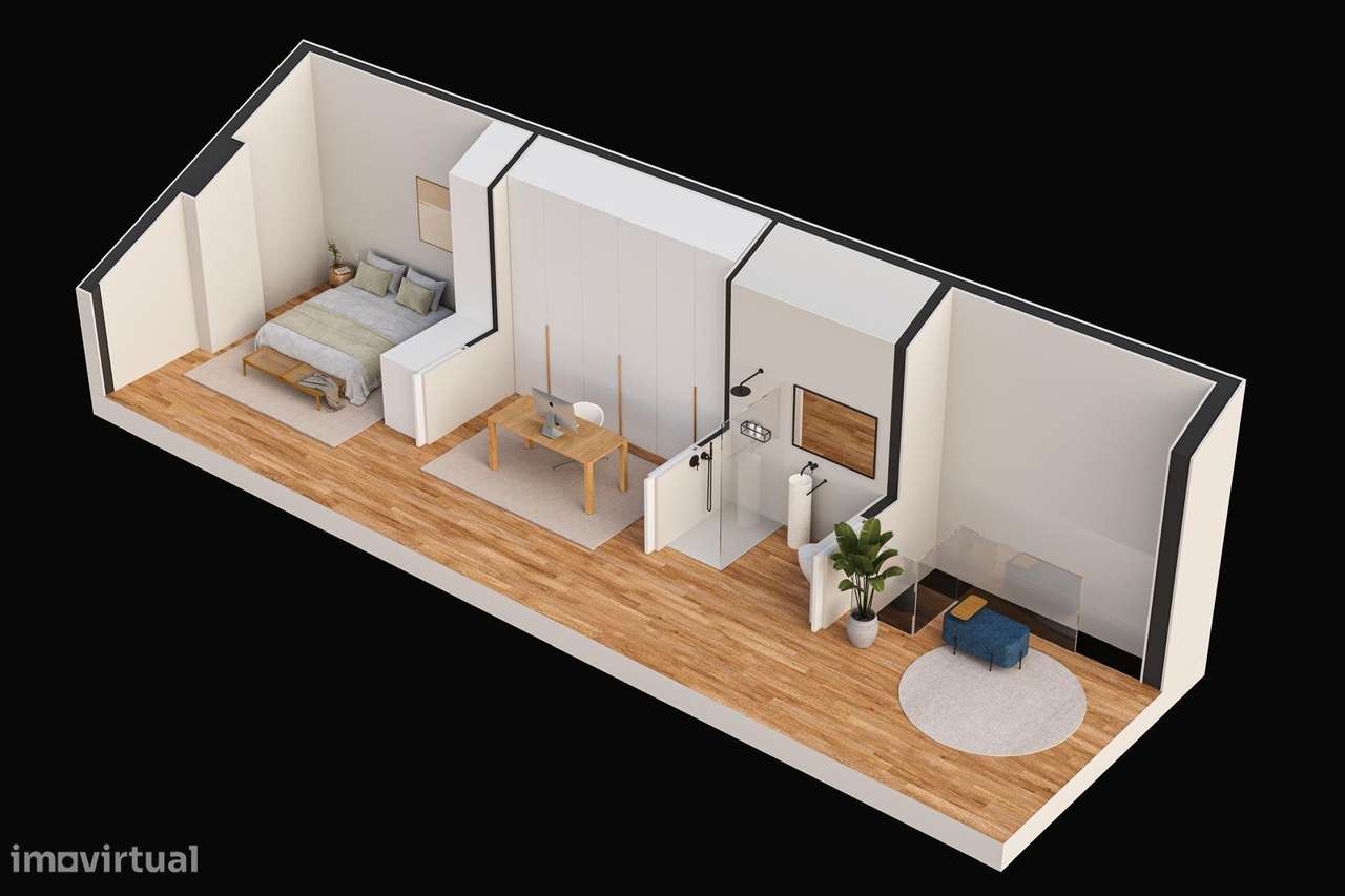 Apartamento T1+1 com terraço Matosinhos Sul-22