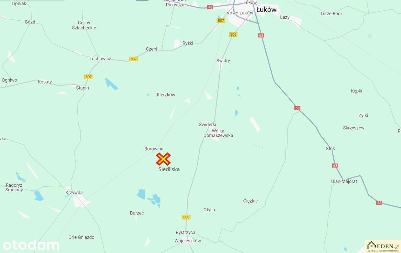 Działka w Siedliskach pod Łukowem - Pełny obrazek: 2/3