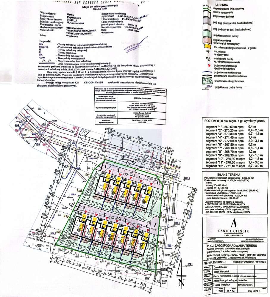 Działka 4000m2 Grabówka z projektem szeregówek - Pełny obrazek: 3/5