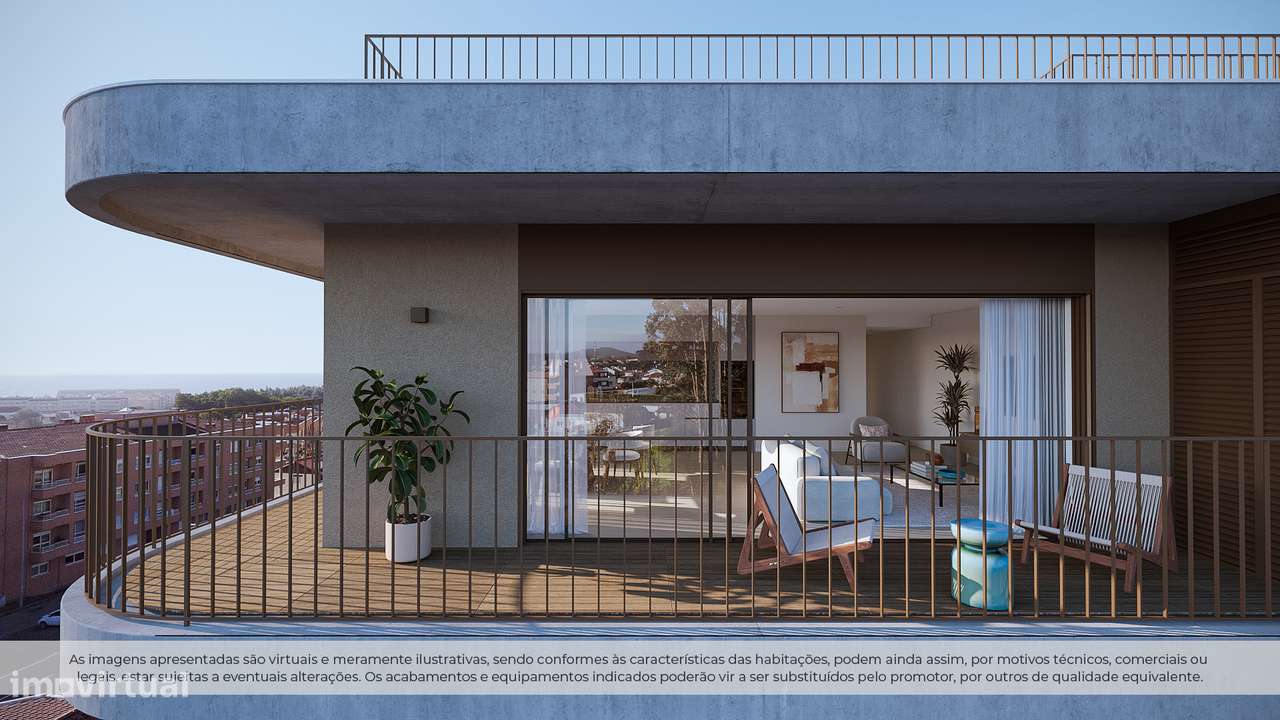 T2 NOVO c/ terraço de 46,25m2 e lugar de garagem em condomínio fechado-18