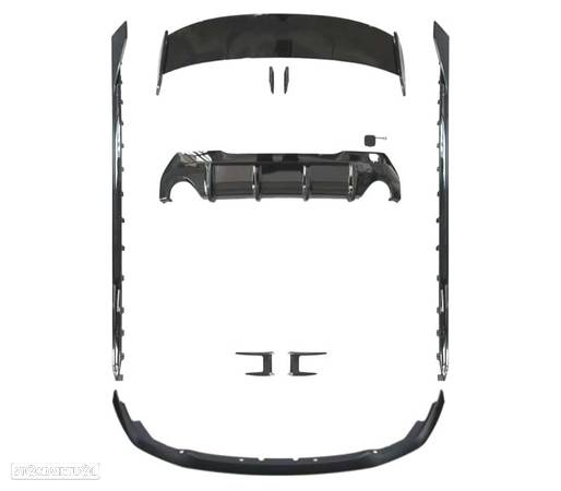 KIT PARA BMW F40 19- LOOK M TECH PRETO BRILHANTE - 4