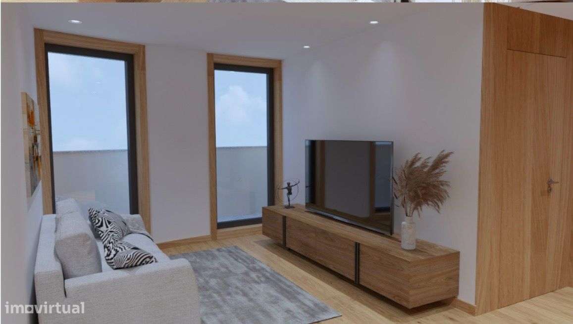 Apartamento T1 Novo - Varanda + Terraço - Areosa-6