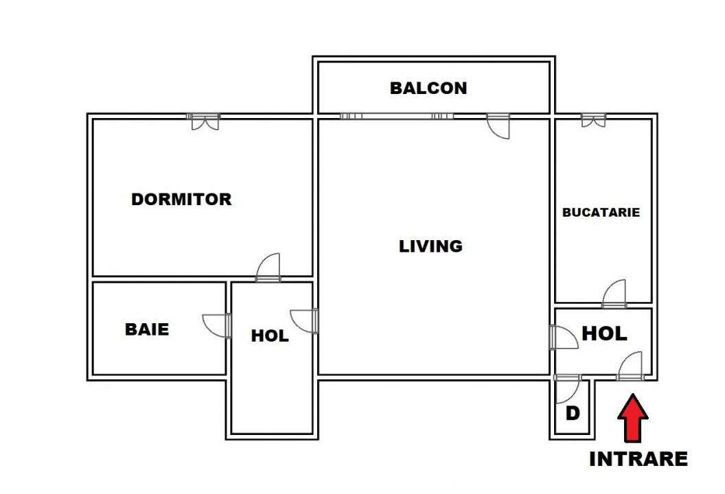 COMISION 0! Apartament 2 camere etaj 2 cu balcon Liceul Militar-2