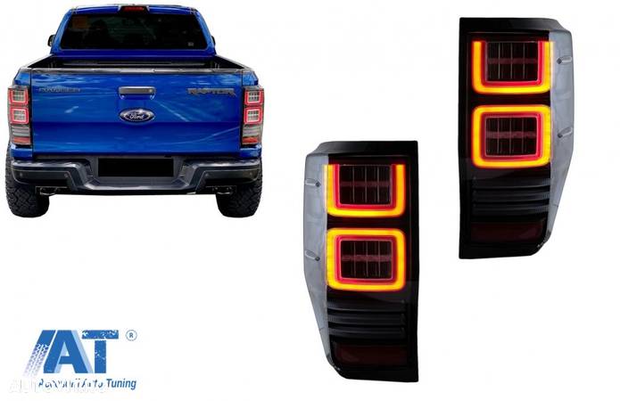 Stopuri LED Ford Ranger (2012-2018) Geam Clar cu Semnal Dinamic - 3